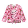 thumbnail image 4 of Garronmavis Axolotl Girls Long Sleeve T-Shirts Size 5-6 Loose Strawberry Kids Basic Soft Long Sleeve Tees Top Warm Casual Crewneck Loose Fit Tee Tops Lightweight for Daily Life, 4 of 7