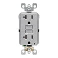 thumbnail image 1 of Leviton GFNT2-KGY 20 amp 125 V GFCI Receptacle  Grey, 1 of 3