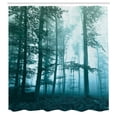 thumbnail image 3 of Ambesonne Forest Shower Curtain, Autumnal Fall Nature Woods, 69"Wx70"L, Pale Turquoise, 3 of 5