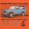 thumbnail image 3 of Ford Bronco Country Girls Don't Need Roads Sweatshirt Vintage Truck Fan 4x4 Off Road Adventure Classic Car Hoodie, 3 of 7