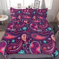 thumbnail image 1 of HAHDAXIA Paisley Pattern Bedding Solid Comforter Set for All Seasons,3 Pieces(1 Comforter+2 Pillowcases),Soft Microfiber Bedding Set King(90"x90"), 1 of 7
