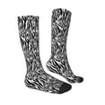 thumbnail image 3 of Picia Women Crew Soft Moisture-wicking Socks Zebra Pattern Design Cotton Socks, One Size fit All, 3 of 9