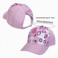 thumbnail image 3 of KPOPLK Kids Baseball Hat With Visor and Ponytail Hole - Sun Protection Cotton Beach Hat for Little Girls and Children(2-8 Years,Multicolour), 3 of 4