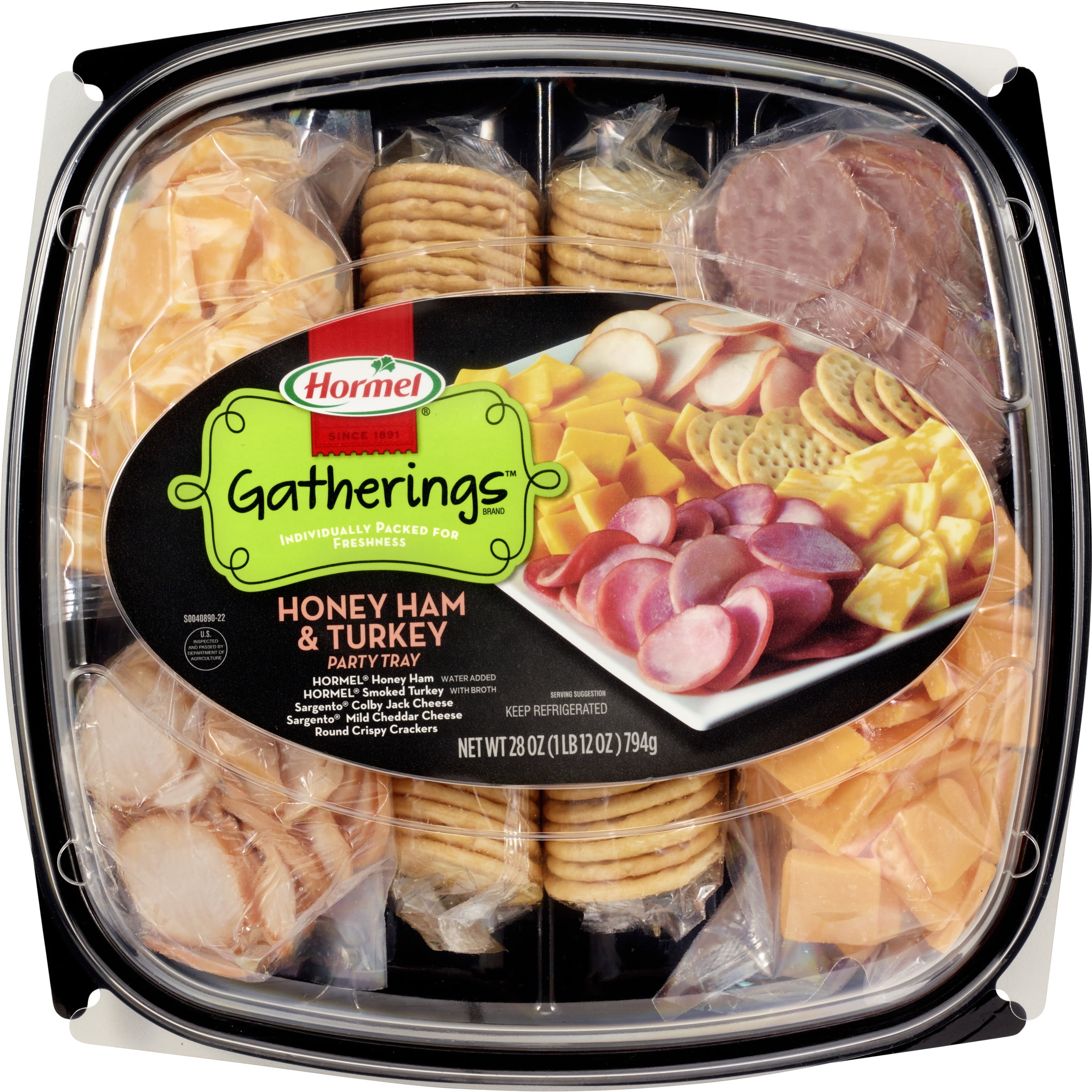 HORMEL GATHERINGS Honey Ham & Turkey Party Tray 1.75 - Walmart.com