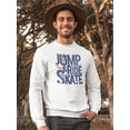 thumbnail image 2 of Jump And Ride Skate Sweatshirt Men -Image by Shutterstock, Male 4X-Large, 2 of 4