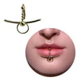 thumbnail image 2 of Punk Copper Fake Lip Ring C Clip Lip Ring Rook Faux Septum Body Piercing Jewelry, 2 of 10