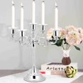 thumbnail image 4 of Candelabro De Metal Vintage, Centro De Mesa De 5 Brazos Con Acabado Pulido Y Brazos Curvos Para Decoración De Mesa De Boda, Fiesta, Hogar, 4 of 7
