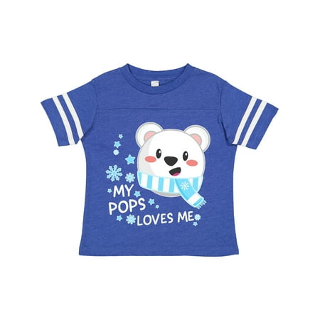 

Inktastic My Pops Loves Me- Polar Bear Gift Toddler Boy or Toddler Girl T-Shirt