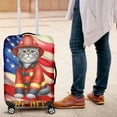 thumbnail image 4 of Firefighter British Shorthair Hero Rescue Fire Dept Fireman USA Flag Travel Luggage Cover Cat Lover Kitten Owner Gifts Suitcase Dust Protective Decor - 02026, 4 of 5