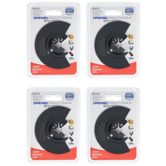 Dremel ACC MM452 2615M452AC Multi-Max Bi-Metal Half Moon Oscillating Saw Blade (4-Pack)