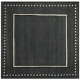 thumbnail image 3 of SAFAVIEH Bella Danita Bordered Wool Area Rug, Dark Grey/Ivory, 5' x 5' Square, 3 of 9