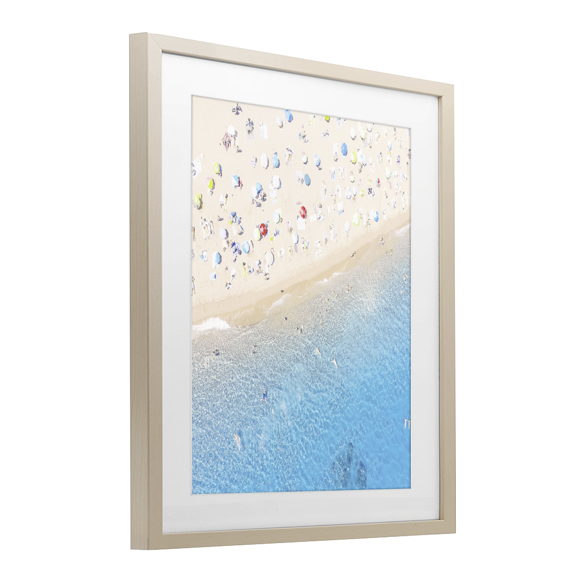 Stupell Industries Happy Beach in Summer Birch Framed Print Under Glass, design by Leah Straatsma
