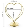 thumbnail image 3 of Double Wire Heart Twisted Gold Metal Ornament Display Stand 7.8 Inches (Poland), 3 of 4