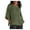 Army Green, variant on AOOCHASLIY Womens Tops Women's Summer Fashion Cropped Sleeves Round Neck Cotton Line Loose Shirt Blouse