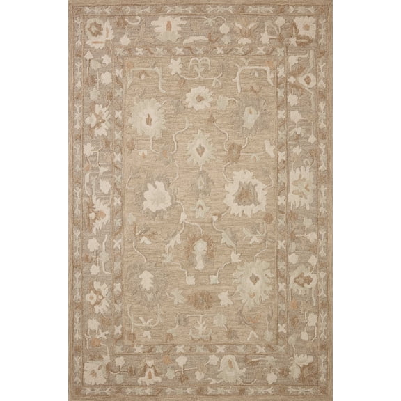 Chris Loves Julia x Loloi Dorothea Khaki / Dove 7'-9" x 9'-9" Area Rug