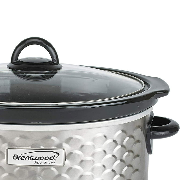 Brentwood Appliances 4.5-Quart White Oval Slow Cooker in the Slow