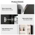 thumbnail image 3 of Hironpal Brushed Black Metal Framed Arched Medicine Cabinets with Mirror & Storage for Bathroom, Living Room, Not Recessed,16" x 31", 3 of 7