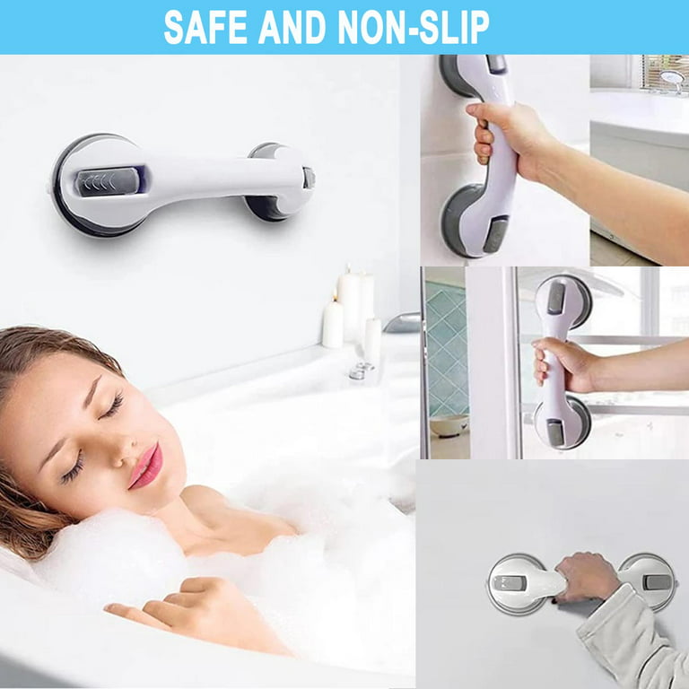 Edtian Bathroom Shower Grab Bars, 2Pack Shower Handle, Safety Anti-Slip Bath Grip Hand Rail, Bathroom Shower Support Balance Grip Bar for Elderly
