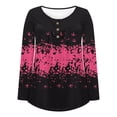 thumbnail image 3 of Womens Tunic Shirts Long Sleeve Open Button Loose Fit Pleated Blouse Tops, 3 of 6
