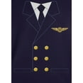 thumbnail image 4 of Old Glory Youth Halloween Airline Airplane Pilot Long Sleeve T Shirt, 4 of 6