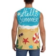 thumbnail image 4 of Fotbe Hello Summer1 Men's Camiseta sin Mangas Estampada para Hombres, Playera Casual para Gimnasio, Entrenamiento, Playa-Large, 4 of 7