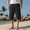 Black, variant on YHAJDS Summer Men's and Big Men's Shorts,Mens Swim Trunks Summer Pants for Men Solid Color Elastic Waist Breathable Drawstring Pocket Beach Sports Mid Shorts