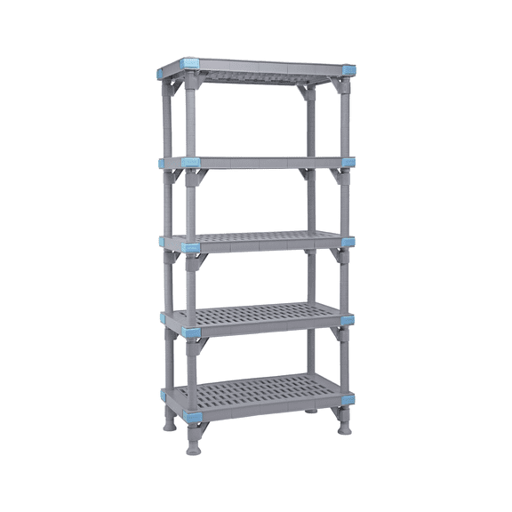Quantum Storage Systems QP214886VS-5 Millenia Adjustable Vented Plastic 5 Shelves 86" H x 48" W x 21" D