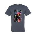thumbnail image 2 of Wild Bobby Dean Russo German Shepherd Dog Lover Men Graphic Tee, Vintage Heather Blue, X-Large, 2 of 5