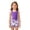 3Purple, variant on Krdevn Girls 2-Piece Tankini Swimsuit, Watercolor Leopard Print Sport Swimwear for Kids UPF 50 Bathing Suit with Shorts Size:1-2 Years