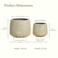 thumbnail image 5 of LuxenHome 2-Piece Marble Brown Ribbed Texture MgO Planter Set, Indoor and Outdoor, 5 of 13