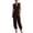 solid, variant on Pounoo Women's Jumpsuits V Neck Sleeveless Tie Waist Solid Jumpsuit Daily Wear Lightweight Breathable Loose Fit Casual Jumpsuits Gift