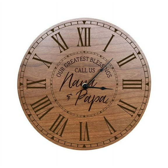 LifeSong Milestones Nana & Papa- Clock 12in Clock_ Our Greatest Blessing Nana