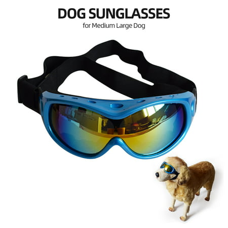 Dog Sunglasses Dog Goggles Pet Glasses UV Protection Sunglasses Adjustable Strap for Medium Large Dog
