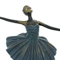 thumbnail image 6 of 6"W, 12"H Teal Polystone Dancer Sculpture, by DecMode (3 Count), 6 of 14