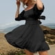 thumbnail image 1 of Mini Vestido Con Lazo En La Espalda, Vintage, Suave, Versátil, Con Volantes, Manga Abullonada, Para Verano, Para Mujer ANGGREK Otros, 1 of 5