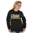 thumbnail image 4 of Funny Pride Parade Straight Friend Unisex Plus Fleece Graphic Sweatshirt Brisco Brands 4X, 4 of 5