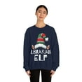 thumbnail image 3 of Librarian Elf Christmas Unisex Sweatshirt, S-2XL Holidays Xmas Elves, 3 of 9