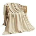 thumbnail image 5 of OIUR Muslin Blanket Summer Couch Throw Breathable Solid Color Muslin Wrap Cuddly Blanket for Bed Sofa Travel Holiday Use, 5 of 7