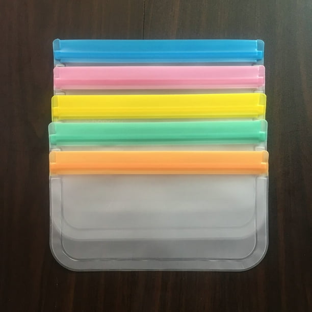 5 piezas de bolsas de almacenamiento de alimentos reutilizables, tama?o: 21,5*12 cm