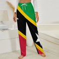 thumbnail image 3 of Flag Of Saint Kitts And Nevis Winter Female Pants Flannel High Waist Women Pants Lady Warm Straight Leg Plush Trousers, 3 of 7