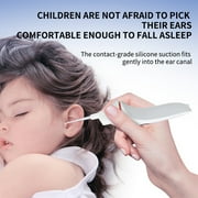 Electric Ear Suction Device, Automatic Electric Vacuum Ear Pick, Ear Cleaner Earwax Remover with LED Light for Earwax Removal, Soft Prevent Ear Pick Clean Tools Set, White