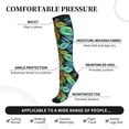 thumbnail image 3 of Lsque Hippie Style Pattern Sport Compression Socks for Men & Women 15-20 mmHg Knee High Nurse Pregnant Running Medical and Travel Athletic, 3 of 6