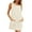 White, variant on Women's Corduroy Overall Dress Round Neck A Line Skirtall Jumper Mini Dress Pinafore with Pockets