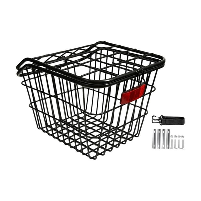 Lipstore Bicycle Basket Rear Bike Basket with Mounting Hardware Sturdy Universal Cycling Accessory Multifunctional for Outdoor Camping with Lid