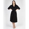 thumbnail image 3 of Vestido midi camisero negro AMAD Casual para mujer Talla M, 3 of 5