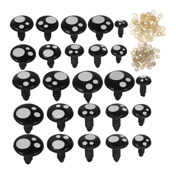 100Pcs Safety Eyes with Washers Kawaii Eyes with Washers and Craft Eyes Resin Felt Eyes for Amigurumi Puppet Bear and Crochet Plush Animal Making