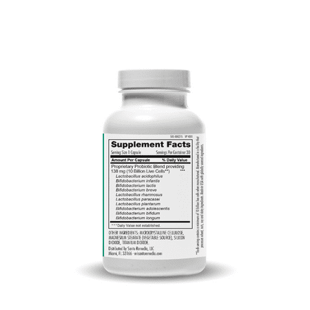 Santo Remedio Probiotic Supplement for Digestive Health, Unisex, 138 mg, 30 Count