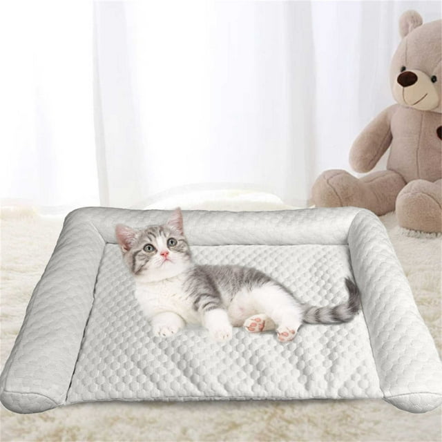 Tapis pour Animaux de Compagnie Chiens et Chats Réutilisable Tapis de Gel Portable Intérieur Extérieur Cage de Voyage Lit Confort