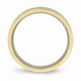 thumbnail image 2 of Titanium Polished Yellow IP Grooved Comfort Back Ring Size: 10; for Adults and Teens; for Women and Men, 2 of 6