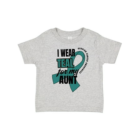 

Inktastic I Wear Teal for My Aunt Ovarian Cancer Awareness Gift Toddler Boy or Toddler Girl T-Shirt